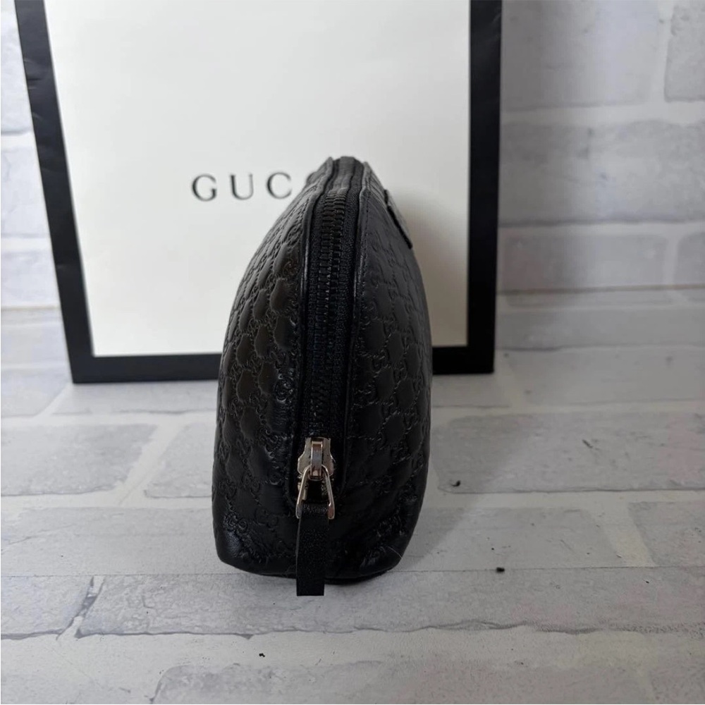 Gucci Embossed Black Leather Clutch - Picture 3 of 9